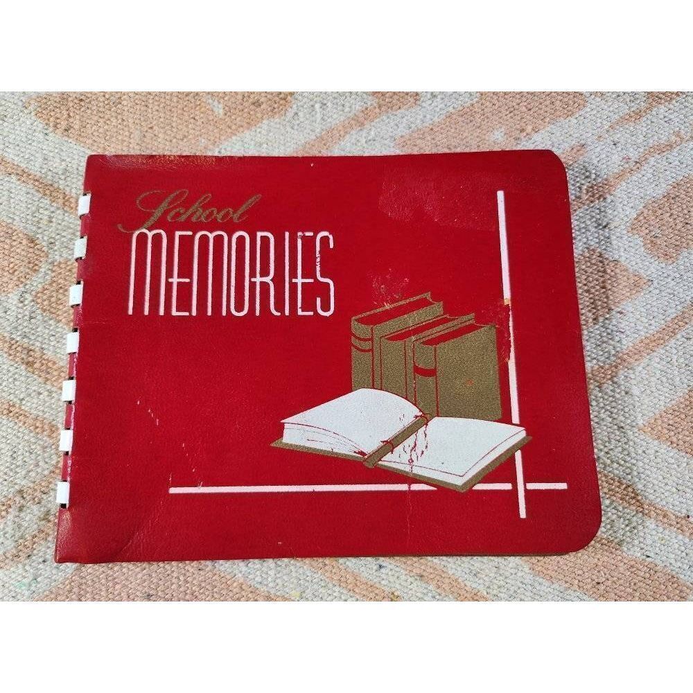 Vintage 1955 School Memories Autograph Book Baltimore Maryland